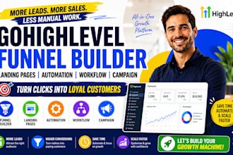 gohighlevel funnel builder landing page automation workflow campaign