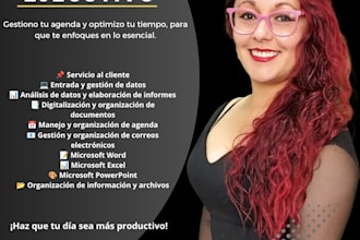 virtual assistant, providing professional, organized and reliable support