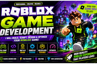 develop your roblox game with custom luau scripting