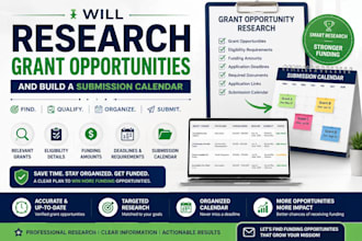 research grant opportunities and build a grant submission calendar