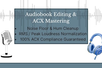 edit and master your voicework to acx standards