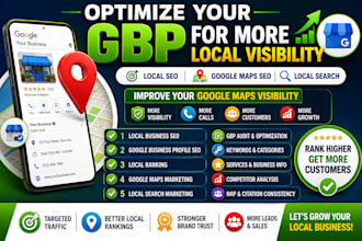optimise gbp improve it local search  google maps visibility using a local SEO