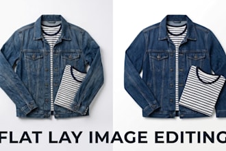 do professional flat lay image editing