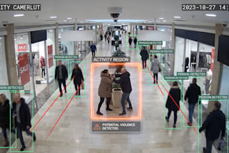 develop real time cctv violence detection and security monitoring software