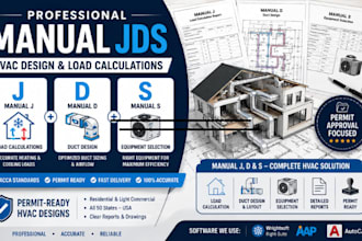 do hvac acca manual jds load calculations and duct design for permit