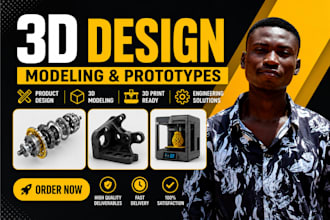do 3d cad design, 3d cad modeling, mechanical product design and 3d printing
