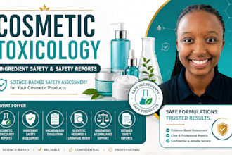 prepare cosmetic toxicology, ingredient safety and safety reports
