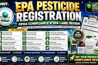 handle epa pesticide registration, fifra compliance and epa label review