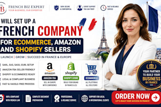 set up a french company for ecommerce amazon and shopify sellers