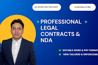 draft custom legal contracts and nda in 24 hours