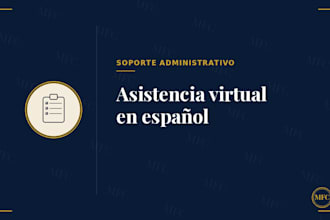 be your administrative virtual assistant in spanish