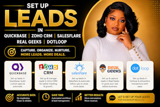 set up leads in qickbase zoho CRM salesflare real  geeks and dotloop