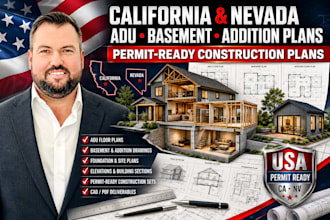 california and nevada adu plans basement addition drawings and permit ready