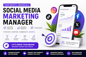 social media marketing manager content creator organic brand growth strategist
