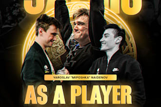do esports, sports, or creative posters just for you