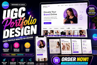 design a ugc portfolio website in canva for creators