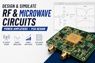 design and stimulate rf and microwave circuit especially power amplifier and pcb