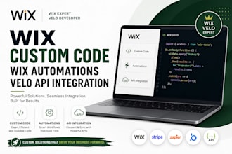 do wix custom velo code, wix automations, wix velo api integration
