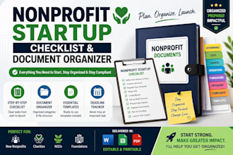 create a nonprofit startup checklist and organize your documents