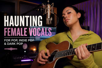 sing powerful female vocals for pop, dark pop, eletronic pop and indie pop