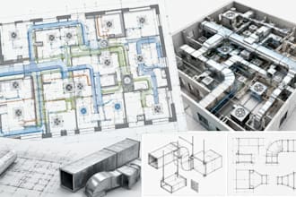 create hvac shop drawings, duct fabrication and built drawing