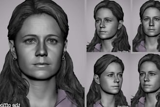 realistic 3d head model zbrush face likenes portrait bust sculpt stl for printin