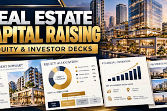 real estate joint venture equity and capital raising pitch deck design services