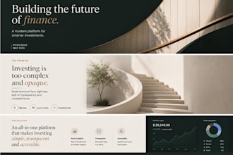 design a professional presentation or pitch deck in figma
