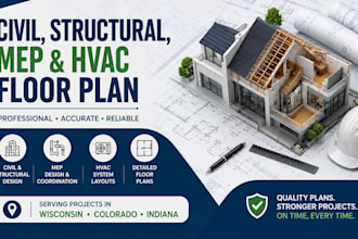 civil, structural engineering mep hvac floor plan in wisconsin colorado indiana