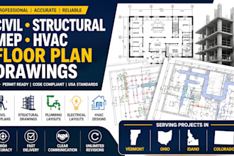 civil, structural engineering mep hvac floor plan in vermont ohio idaho colorado