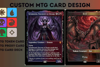 design custom mtg token dnd anime fantasy tcg card commander edh art template
