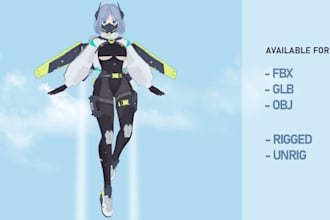 fix, edit, port and pro rig vrchat model, vroid, vrm, mmd, gmod koikatsu warudo