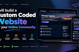 build a custom coded website for your online community