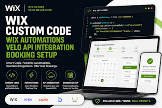 do wix velo custom code wix automations api integration wix booking setup