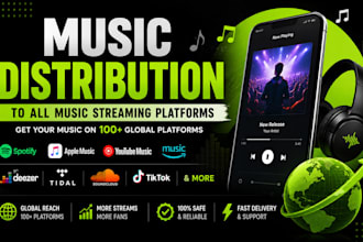 distribute music, music distribution, music upload to all streaming platforms
