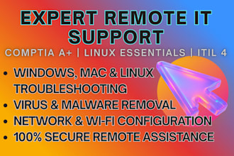 provide expert remote IT support and fix your tech issues