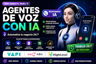agentes de voz con ia recepcionista vapi n8n ghl automatización flujo de trabajo