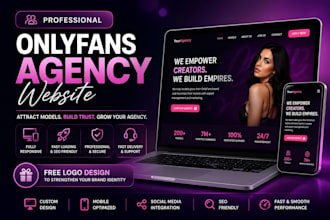 design a premium onlyfans agency website or onlyfans modeling website