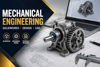 do mechanical engineering projects on solidworks, mechanical design, cad design