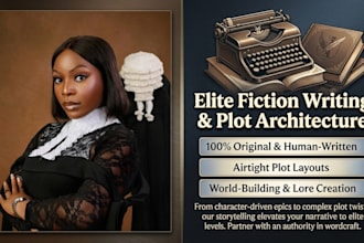 ghostwrite your fictional story fantasy novel or creative book plot