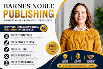 help with barnes and noble book publishing, listing, and optimization