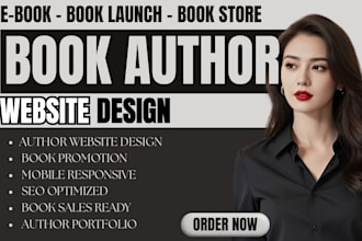 design a professional author website and book author website