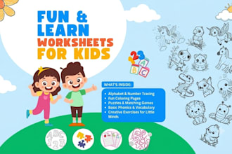 design printable worksheets for kids