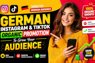 german organic instagram and tiktok account promotion to grow your audience