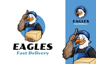 create a fierce and unique eagle logo