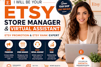 be your etsy store manager, etsy virtual assistant, etsy promotion and etsy seo