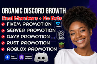 fivem server promotion, minecraft, rust, dayz, discord server promotion