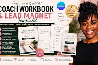 design editable ebook canva coach workbooks lead magnet pdf template for coaches