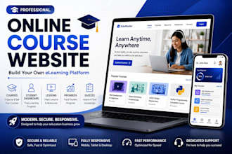build a professional online course website or elearning platform