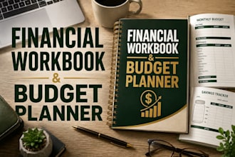 design a professional budget planner workbook financial ebook